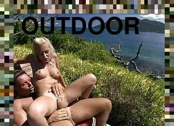 Stunning Anal Blonde Jennifer Love Gets Fucked and Facialized Outdoors