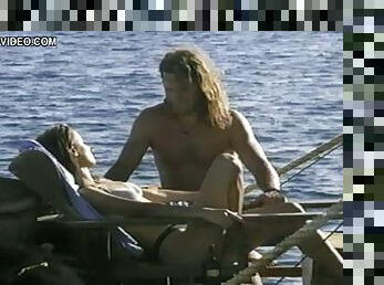 Super Sexy Brunette Brigitte Bako Sunbathing In a Hot Bikini