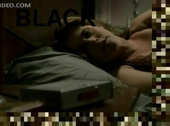 Blonde Lorraine Bracco In a Black Negligee