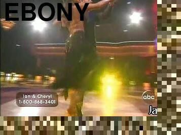 Ebony Beauty Cheryl Burke Dancing In a Revealing Black Dress