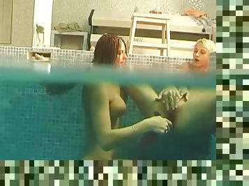 Cute Teen Lesbians Licking Clit In The Pool