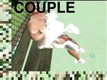 Sex with the tennis coach at the tennis court