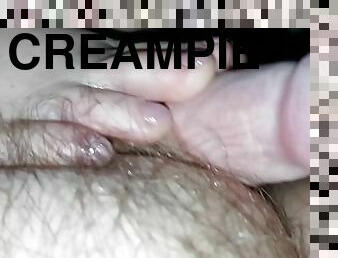 Footjob leads to massive cumshot while he plays with my tight pussy??
