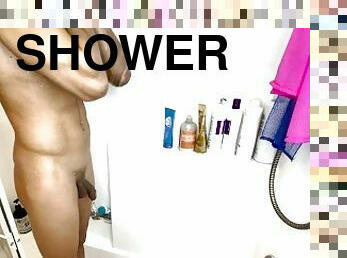 Latino guy taking shower  Sixpack  Hot ripped latino men
