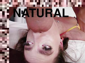 Nasty babe Mia Taylor masturbates while getting face fucked