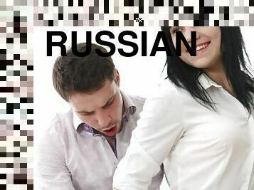 Sweet Russian teen Tetti Dew Komi gets fucked good in the office