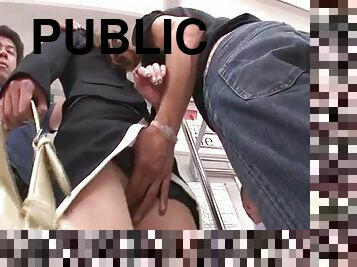 China Mimura fucked hard in public tranport