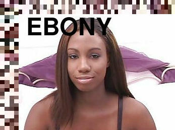 Attractive Ebony With Hairy Pussy Masturbating Using Toys