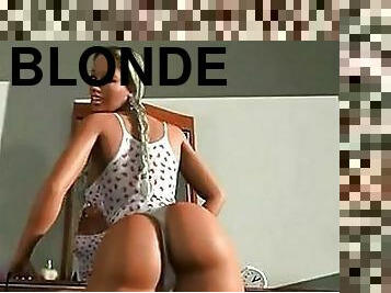 Sexy 3D blondie shakes her bouncy ass in a R&B dance