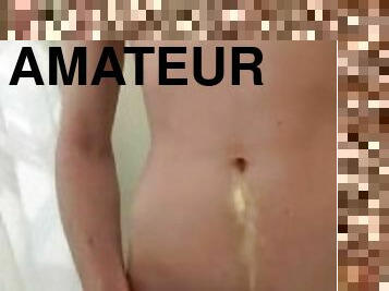 baignade, pisser, amateur, ados, gay, européenne, euro, fétiche, douche, solo