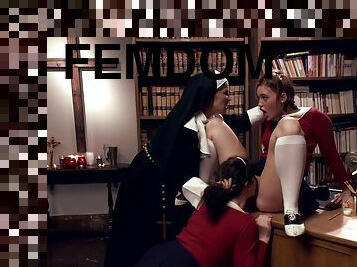 Sarah Shevon And Jodie Taylor - Strict Nun Punishes 2 Girls