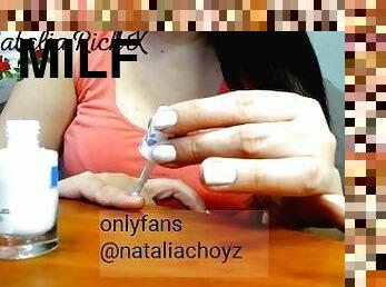 Nails painted fetish from hot milf !