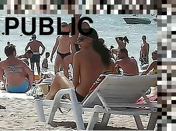 Super Hot Babes Sunbathing Topless at the Beach