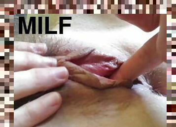 clitoris, karvainen, orgasmi, pillu-pussy, milf, sormettaminen, täydellinen, märkä