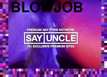 Straight step dad tricked into getting a blowjob from gay step son