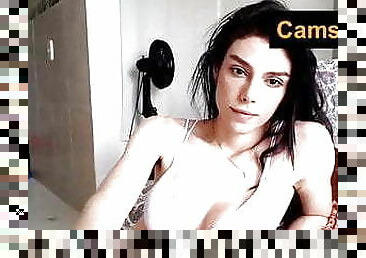 peluda, masturbação, transsexual, amador, webcam, sozinho, pénis