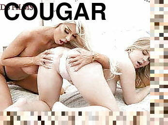 Cougar Walks Busty Blonde Through First Lesbian Experience