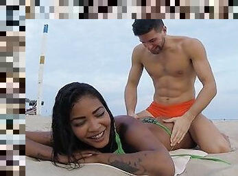 Brazilian Favela Girl Gets Fucked After A Massage In Copacabana Beach