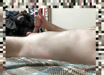 Muscular nerd gets high gets horny screws his bong giant cum load