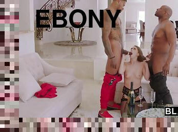 Ebony Guys Punished Skinny Brunette Teen With Jason Luv, Prince Yahshua And Jill Kassidy