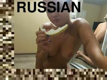 Naked Eating melon