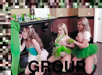 St Pattys Day Party With Arousing 18-year-old And Lucky Guy