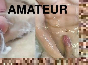 Massive UNDERWATER Cumshot - Bathroom Masturbation
