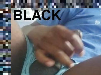 Bi boy stroking his soft cock