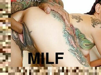 Inked up milf Marie Bossette wants to be impregnated