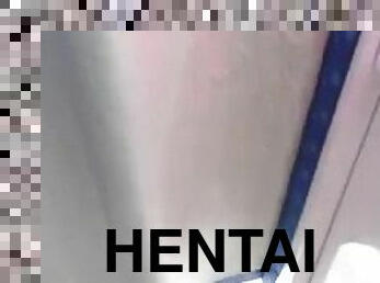 ???????????????????????????????????????OL?Hentai Japanese gets excited by exposing her boobs  in a c