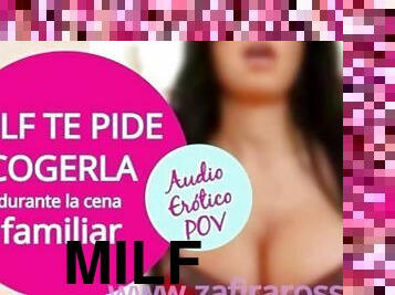 Audio Hot Milf Te Masturba Durante La Cena Familiar Final Intenso Asmr Voz Argentina Real Cuckold