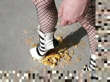 Crushing Food In My High Heels