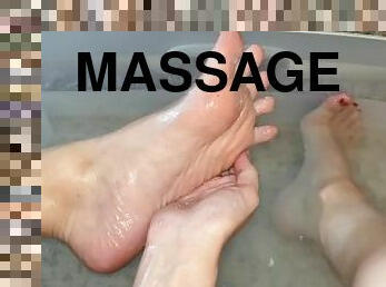 DIY Foot Bath Exfoliation Massage