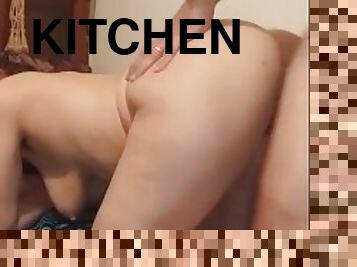 Golden sex in our kitchen