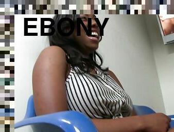 Horny Ebony Pornstar Pulls Out Her Great Natural Tits