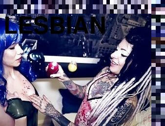 lesbo-lesbian, lelu, bdsm, pari, fetissi, lateksi, sidonta, dominointi