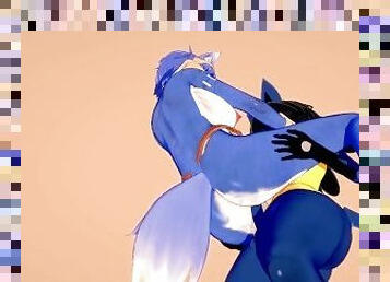 Star Fox Pokemon Star Fox Pokemon Furry Hentai - Krystal x Lucario Boobjob & Fucked