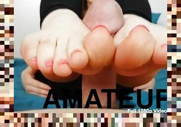 (069) Barefoot Footjob with Leggings and Precum Play - PART 2 (720p)