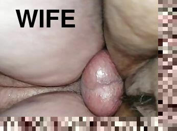 pounding the wife good and filling her full of cum