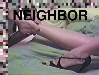Neighbor Lets Me Cum On Her Legs And High Heels