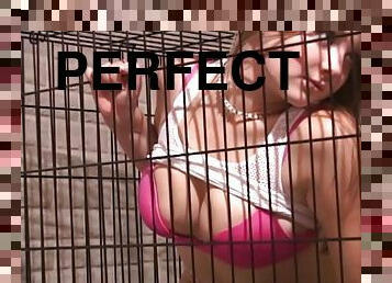 Teen girl in a dog cage would be the perfect sex pet