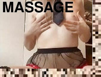 Tits massage and pussy humping