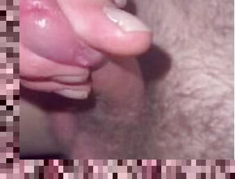 Solo male cock squeeze