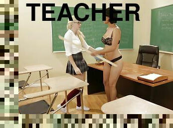 Samantha Rone eaten out and anally toyed by her teacher