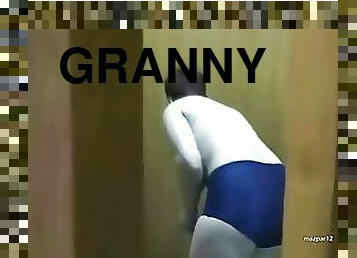 Brunette Granny Caught Naked By Hidden Voyeur Cam