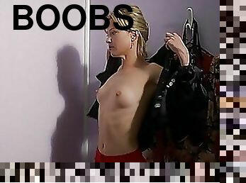 Gorgeous Blonde Joey Lauren Adams Shows Her Juicy Boobs in a Movie Scene