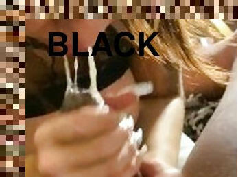 Interracial Sloppy BJ - Make Me Gag