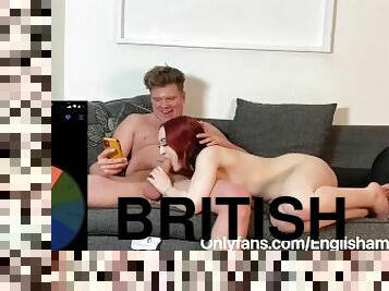 Hot British Couple Play A Naughty Game End Up Giving Each Other Oral