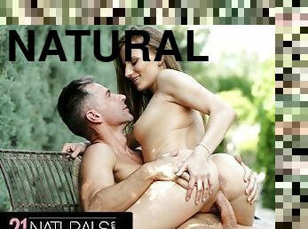 21 NATURALS - Cute Brunette Stella Flex's Romantic Outdoor Banging