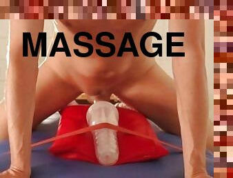 Hands-free Fleshlight pleasures on the massage table - one of the best orgasms I ever had